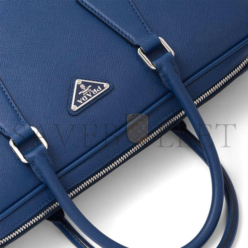 Pra*a saffiano leather briefcase 2ve368 (36*28*4cm)